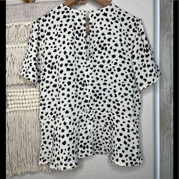 June & Hudson Leopard Spotted Top XL - Picture 2 of 7